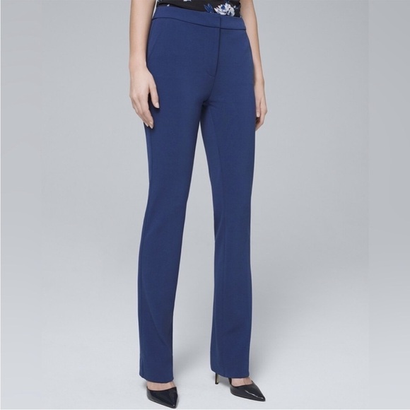 WHBM Essential Slim Donatella Blue Pants Sz  6 - Picture 1 of 8